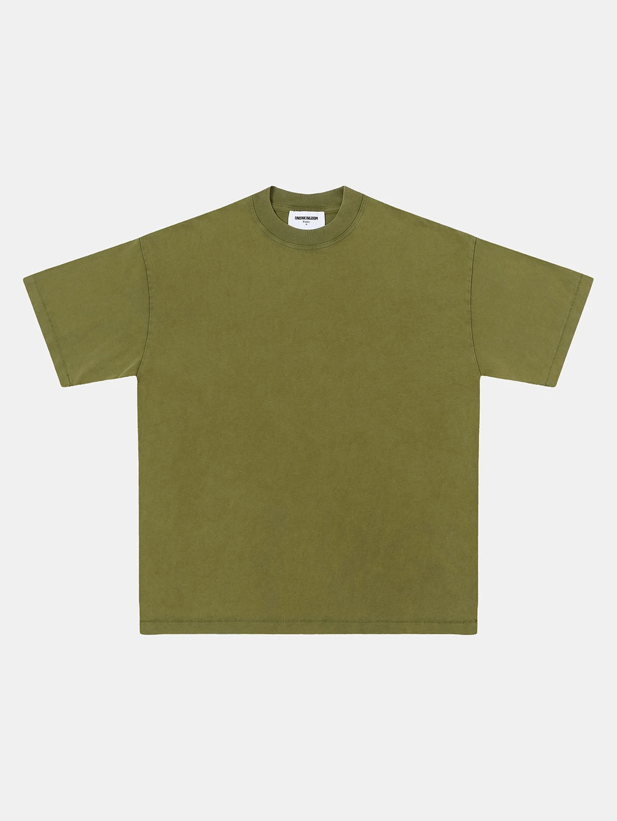 250 GSM LOOSE FIT 'WASHED MOSS GREEN' T-SHIRT