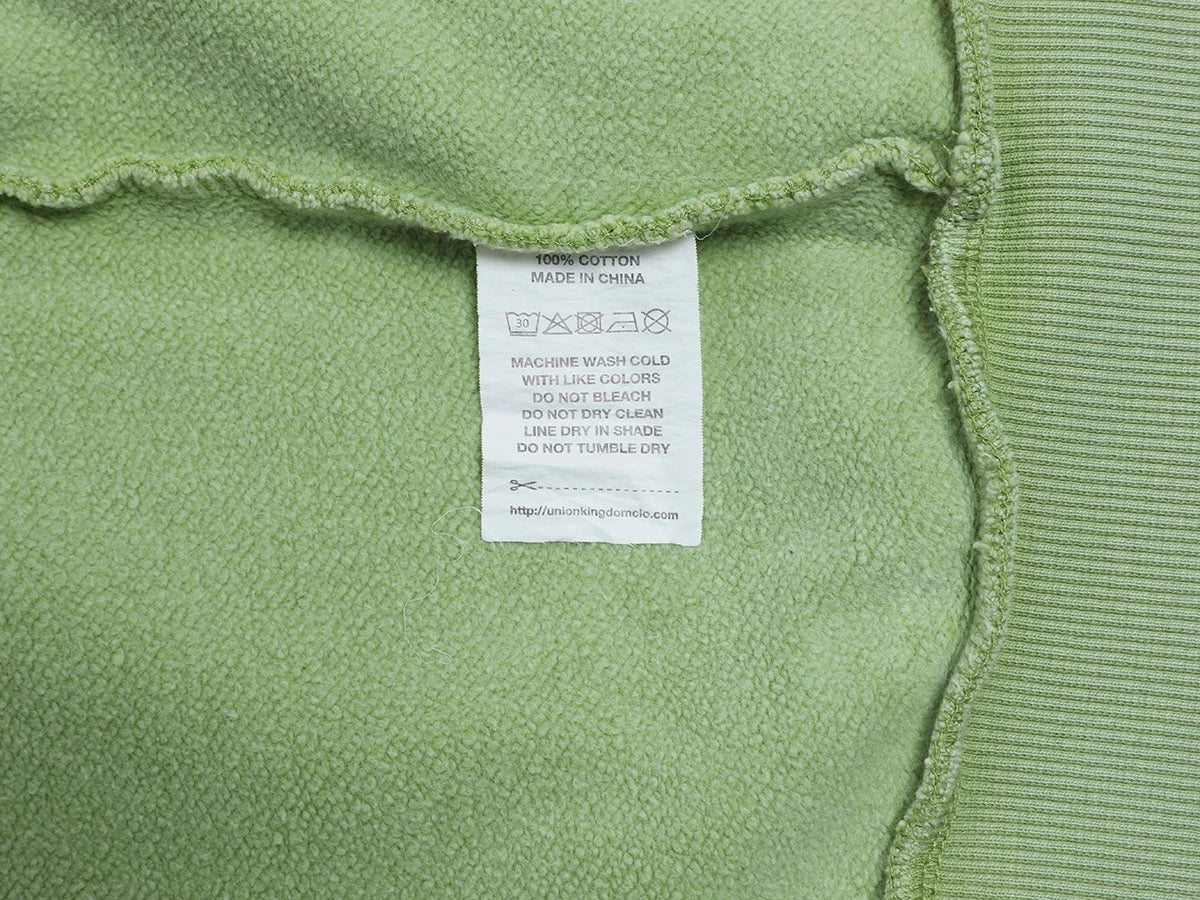 480 GSM BOXY CROPPED FIT 'WASHED GREEN' ZIP-UP HOODIE