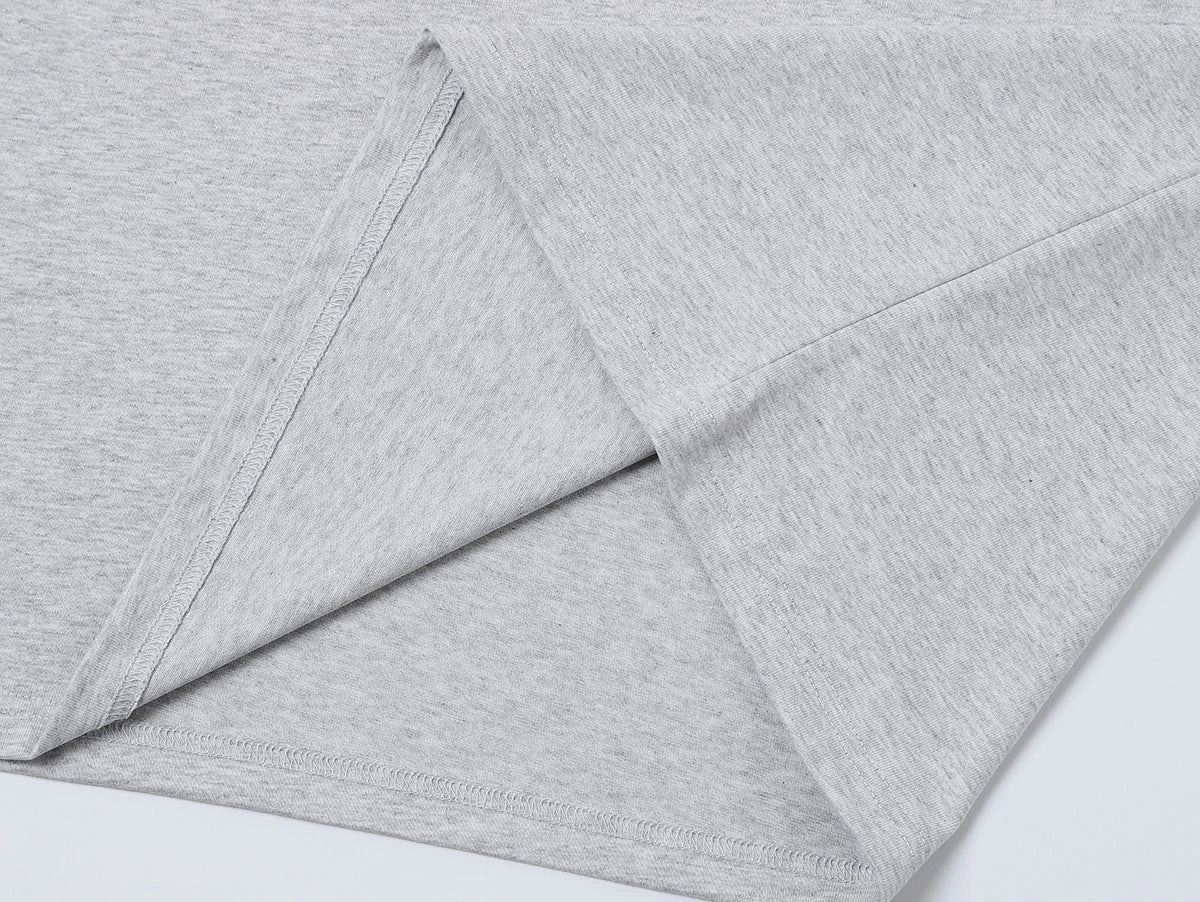 320 GSM LOOSE FIT 'FLOWER GRAY' T-SHIRT