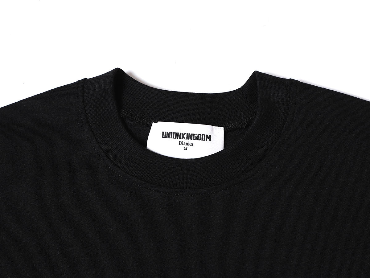 240 GSM BOXY CROPPED FIT 'BLACK' T-SHIRT