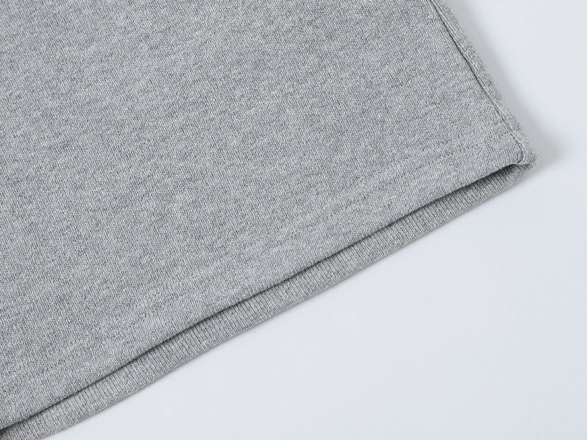 400 GSM COARSE NEEDLE 'FLOWER GRAY' SHORTS