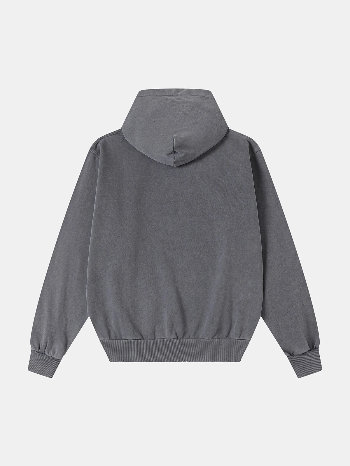 450 GSM CROPPED FIT 'WASHED GRAY' HOODIE
