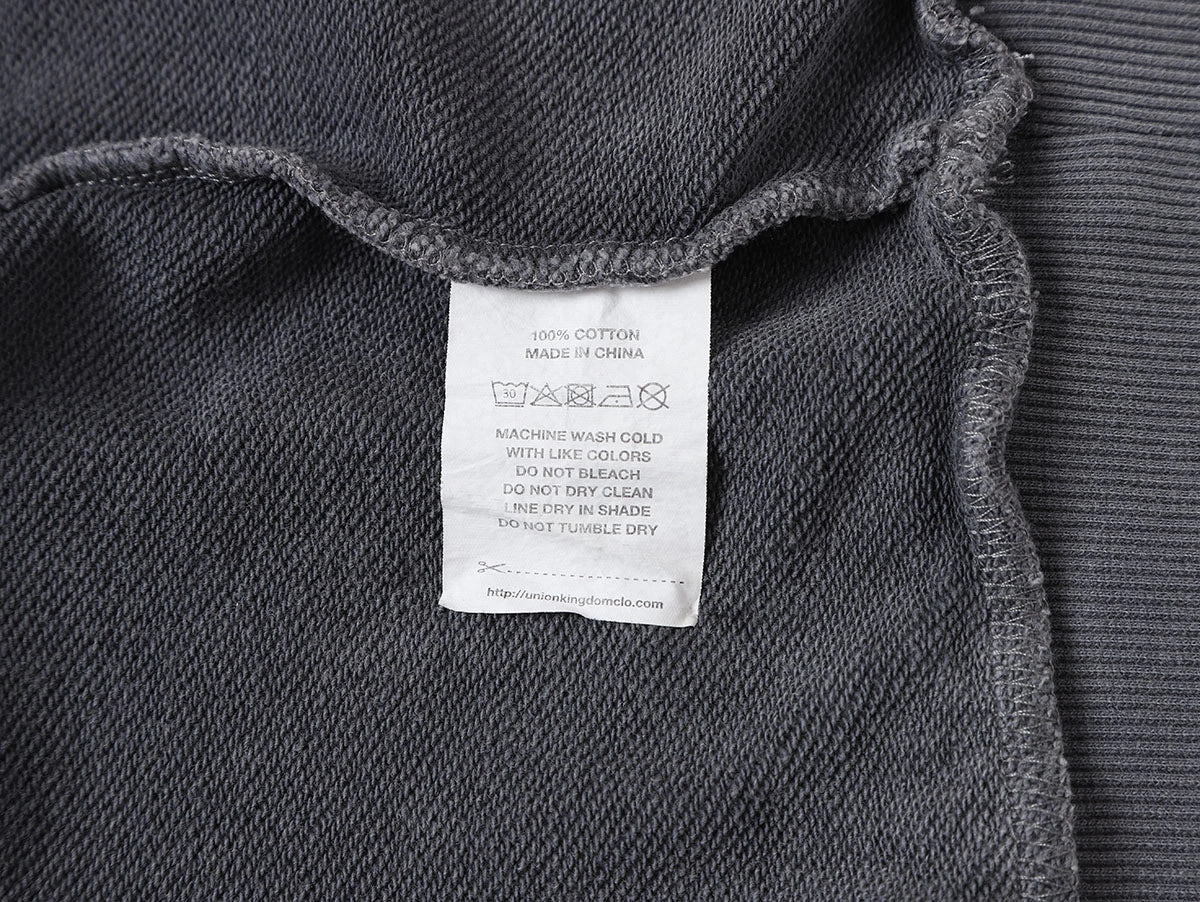 450 GSM CROPPED FIT 'WASHED GRAY' HOODIE