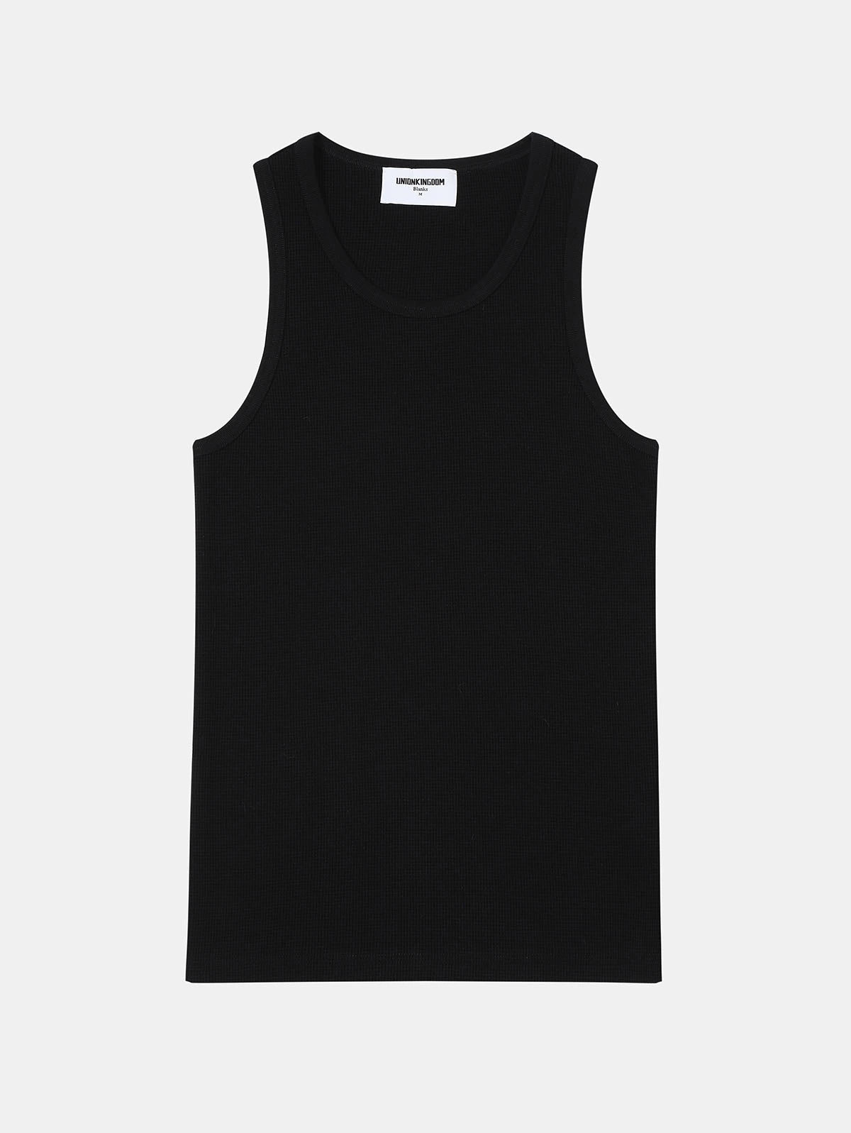 360 GSM WAFFLE WEAVE 'BLACK' TANK