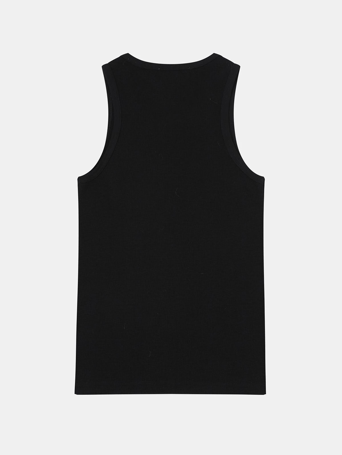 360 GSM WAFFLE WEAVE 'BLACK' TANK