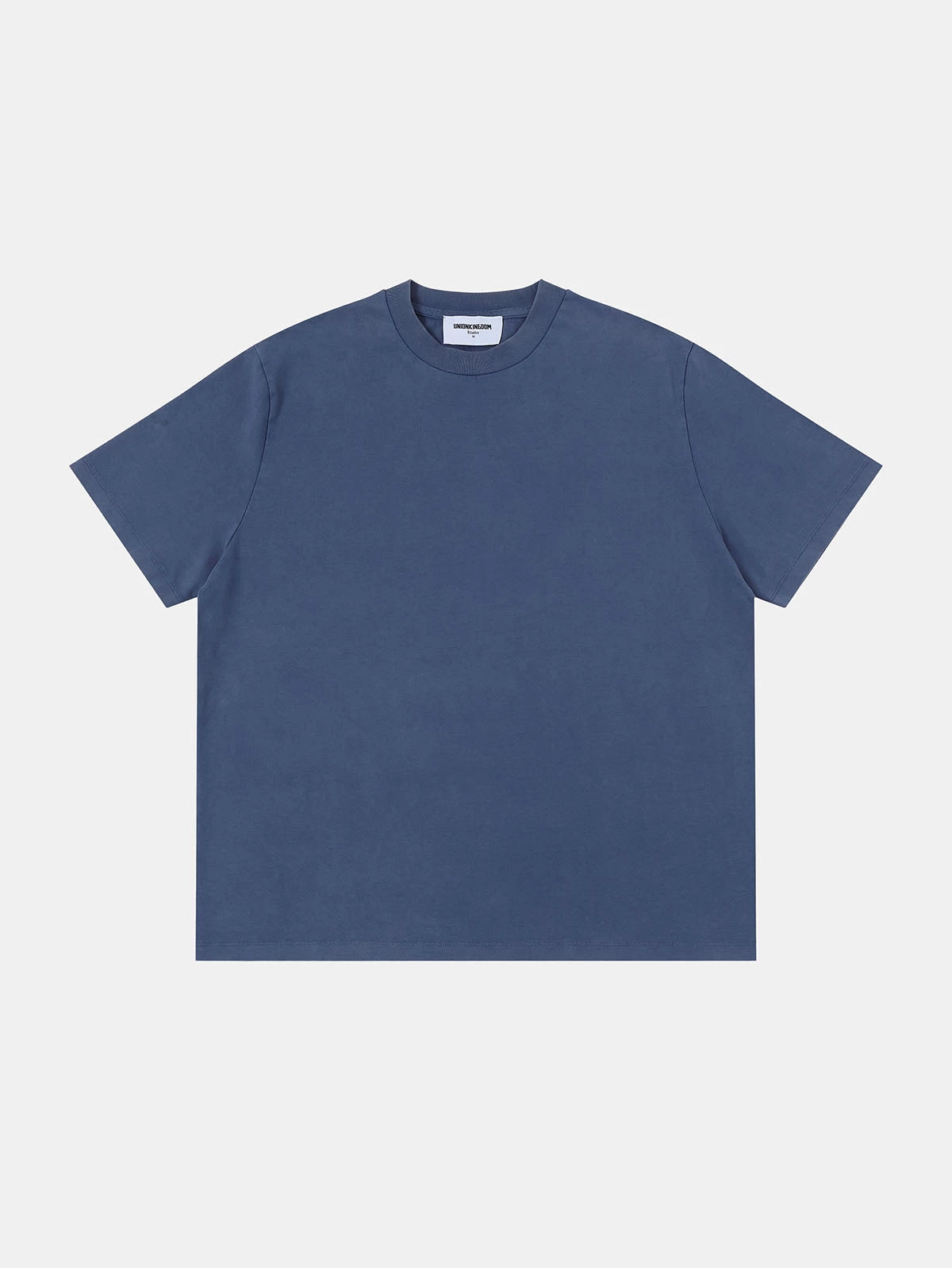 320 GSM BOXY CROPPED 'WASHED BLUE' WASHED T-SHIRT