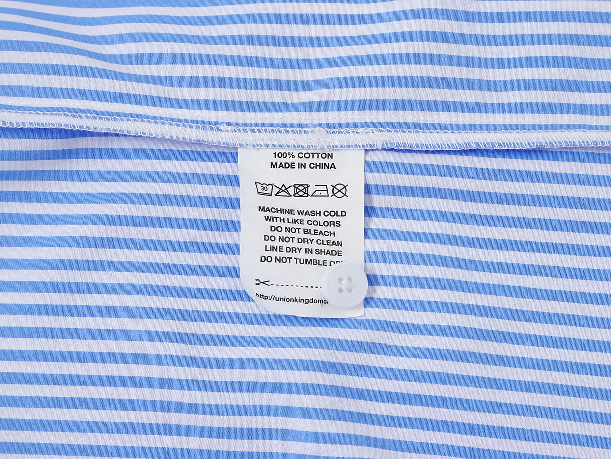 BOXY CROPPED 'BLUE' STRIPED SHIRT
