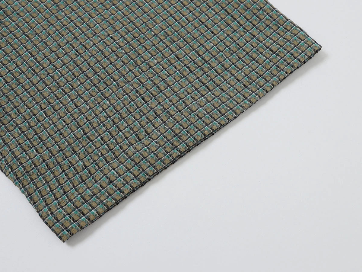 BOXY CROPPED FIT 'GREEN' PLAID SHIRT