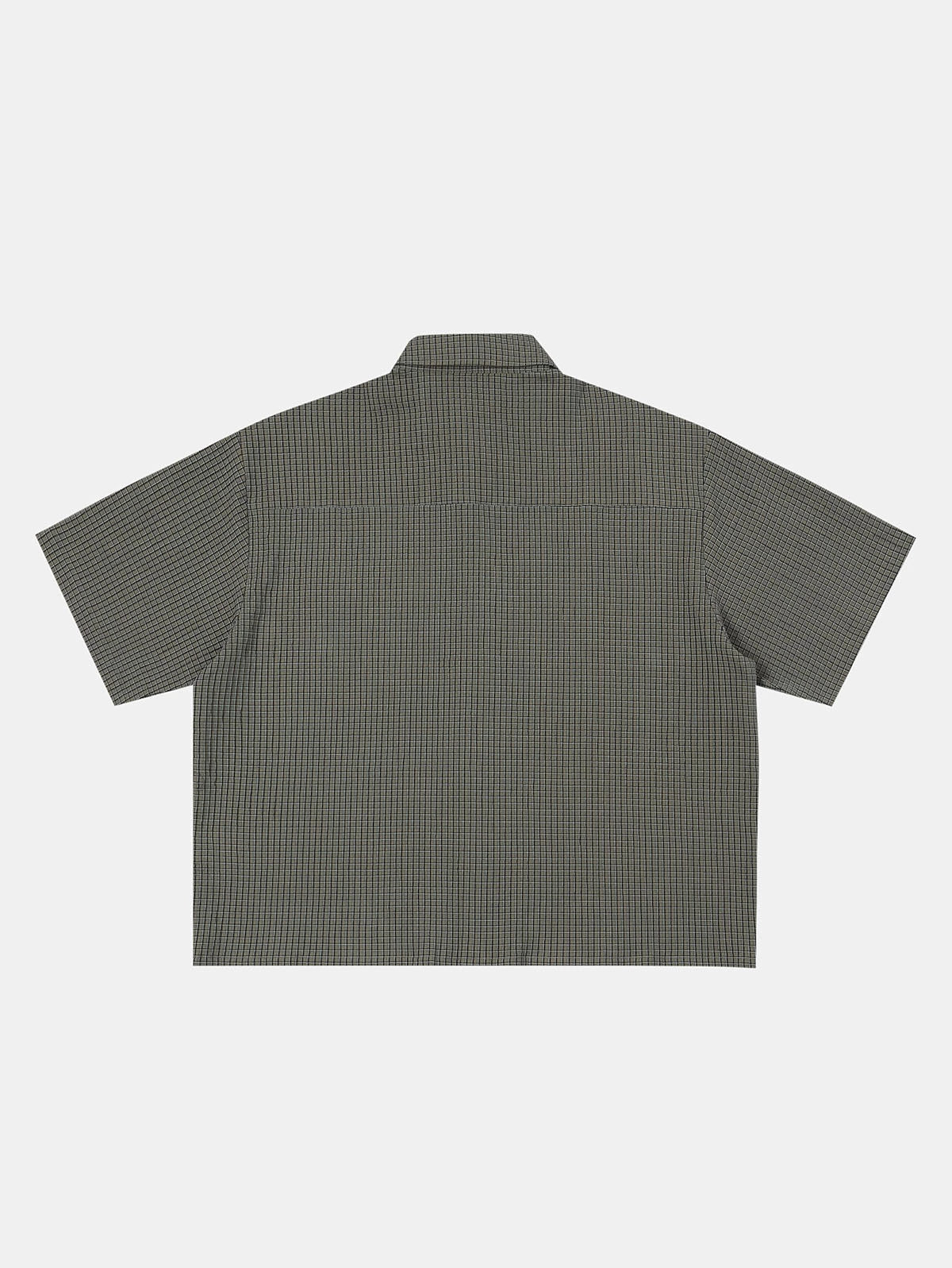 BOXY CROPPED FIT 'GREEN' PLAID SHIRT