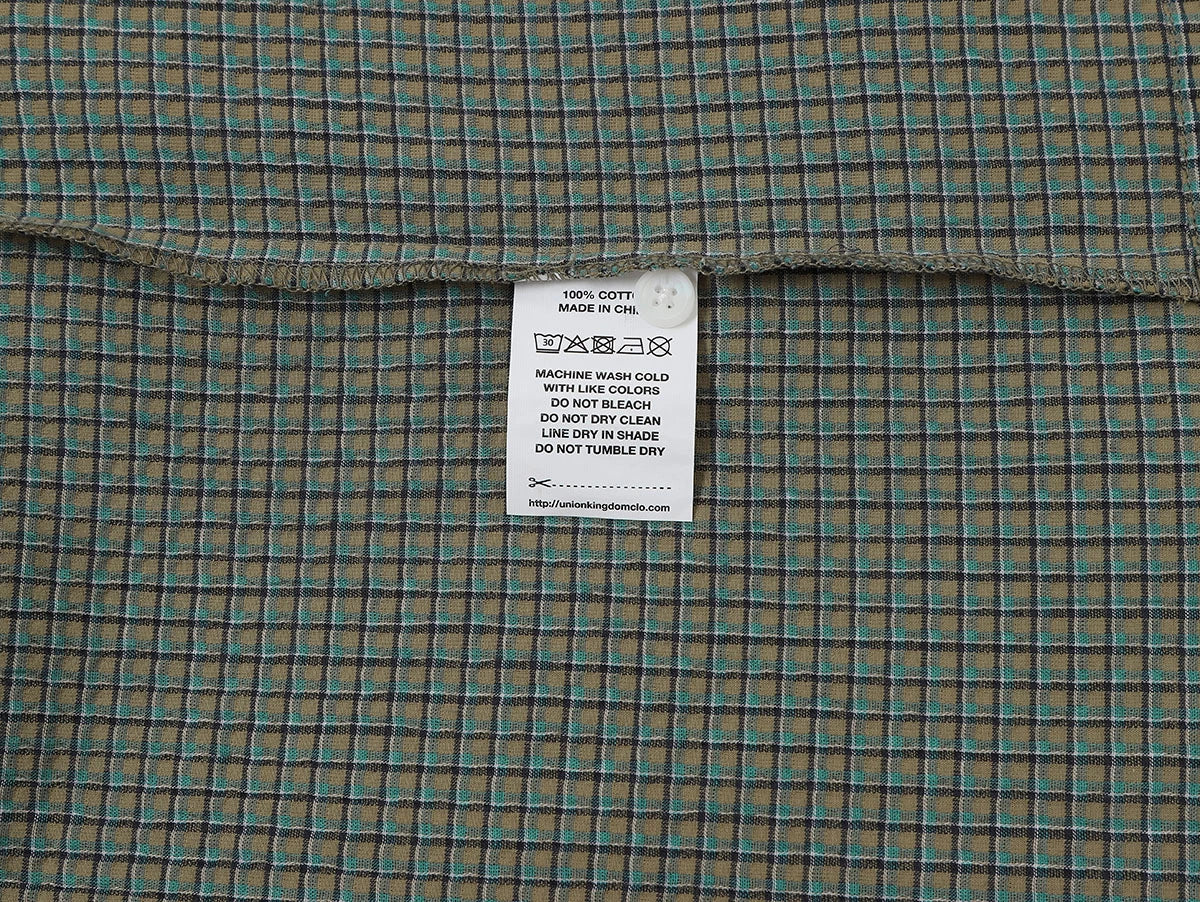 BOXY CROPPED FIT 'GREEN' PLAID SHIRT