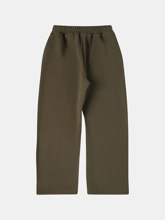500 GSM LOOSE FIT WIDE LEG 'OLIVE' SWEATPANT