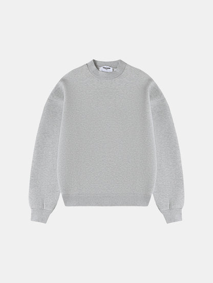 630 GSM BOXY CROPPED FIT 'FLOWER GRAY' CREWNECK
