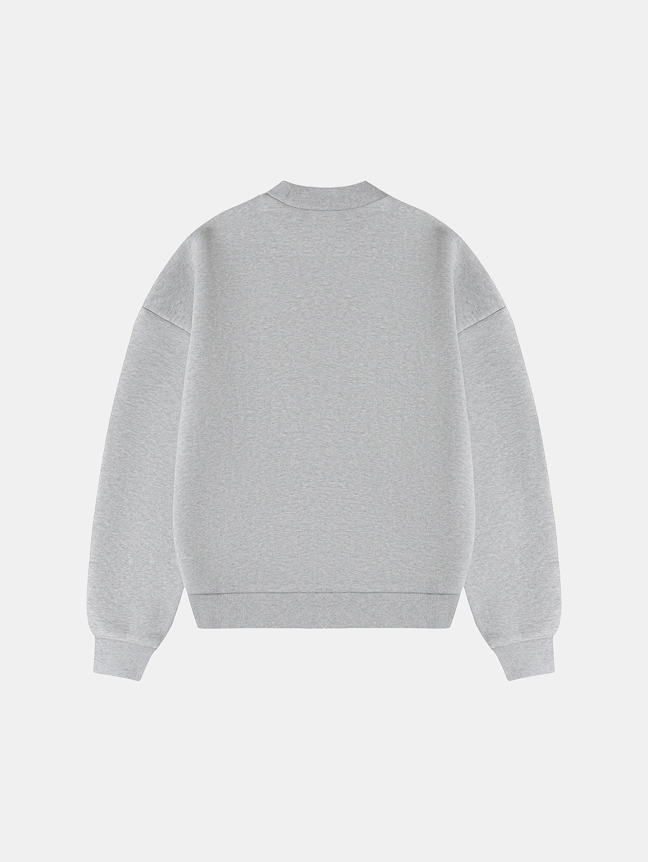 630 GSM BOXY CROPPED FIT 'FLOWER GRAY' CREWNECK