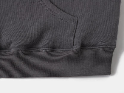 450gsm CROPPED FIT ‘STEEL GRAY' HOODIE
