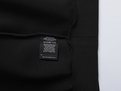 630 GSM BOXY CROPPED FIT 'BLACK' HOODIE