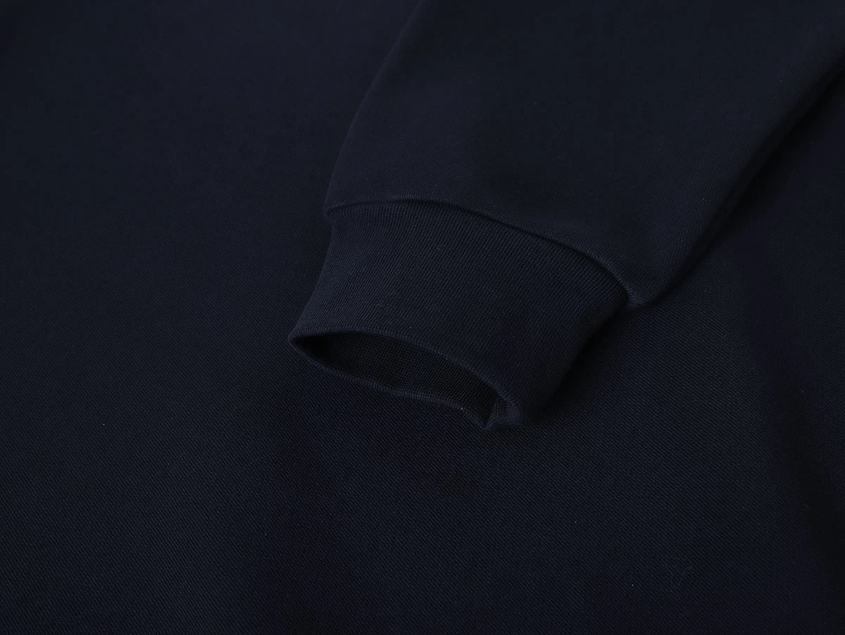 630 GSM BOXY CROPPED FIT 'NAVY BLUE' HOODIE