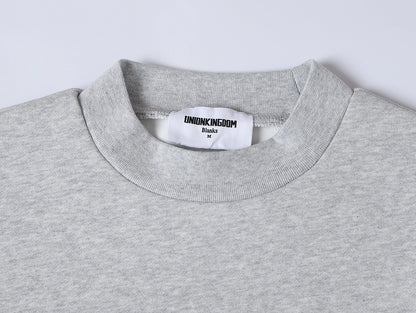 630 GSM BOXY CROPPED FIT 'FLOWER GRAY' CREWNECK