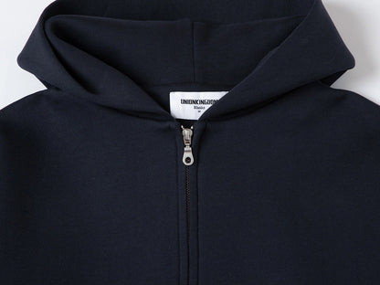 630 GSM BOXY CROPPED FIT 'NAVY BLUE' ZIP-UP HOODIE