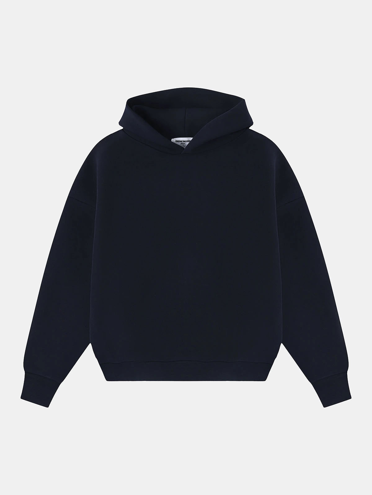630 GSM BOXY CROPPED FIT 'NAVY BLUE' HOODIE