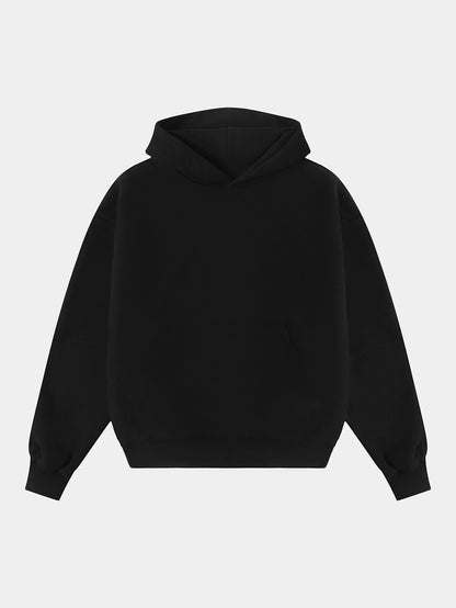 1000 GSM DOUBLE-LAYER 'BLACK' HOODIE