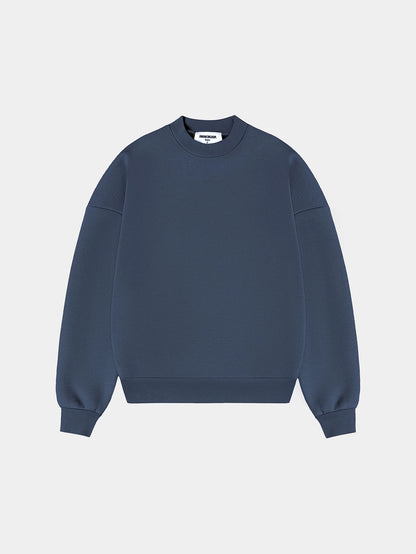 630 GSM BOXY CROPPED FIT 'GRAY BLUE' CREWNECK
