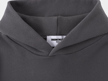 450gsm CROPPED FIT ‘STEEL GRAY' HOODIE