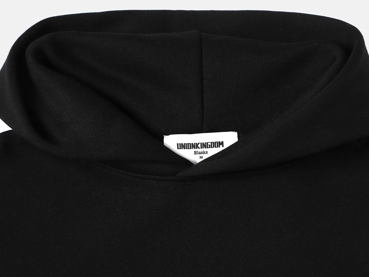 520 GSM BOXY CROPPED FIT 'BLACK' HOODIE