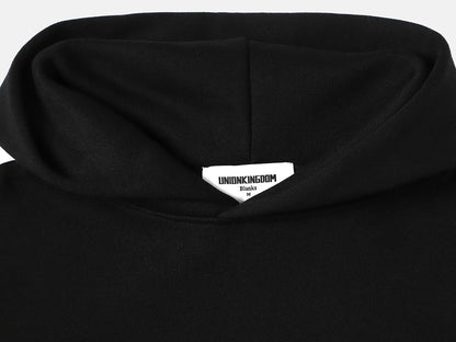 520 GSM BOXY CROPPED FIT 'BLACK' HOODIE