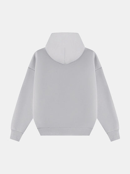 630 GSM BOXY CROPPED FIT 'ARCTIC GRAY' HOODIE