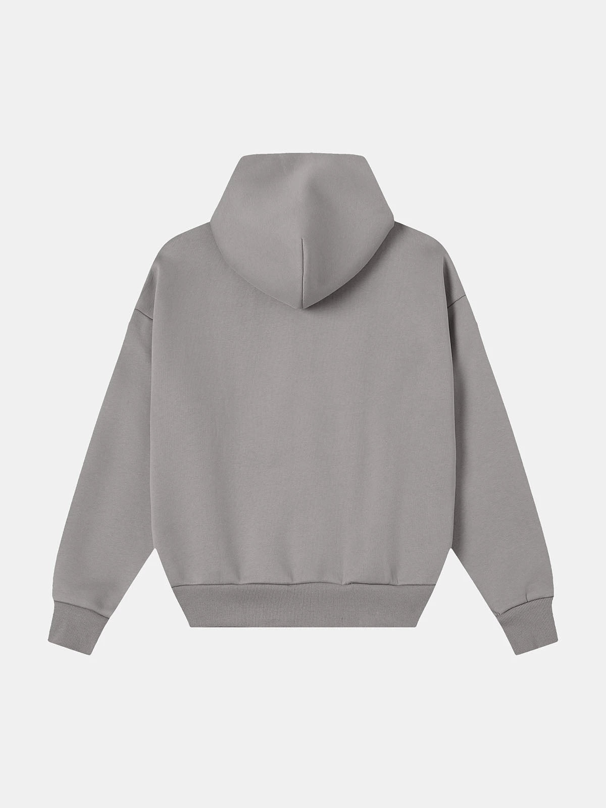 630 GSM BOXY CROPPED FIT 'SMOKE' ZIP-UP HOODIE