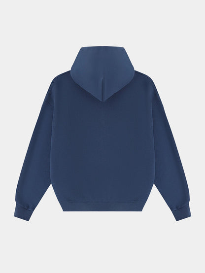 450 GSM CROPPED FIT 'DENIM BLUE' HOODIE