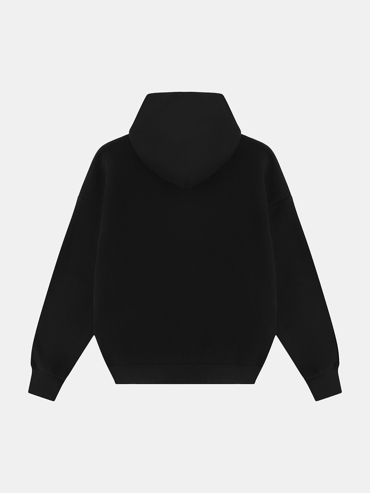 630 GSM BOXY CROPPED FIT 'BLACK' HOODIE