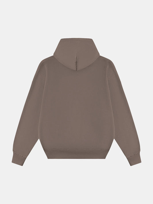420 GSM CROPPED FIT 'KHAKI' HOODIE