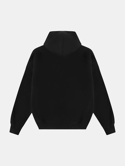 1000 GSM DOUBLE-LAYER 'BLACK' HOODIE