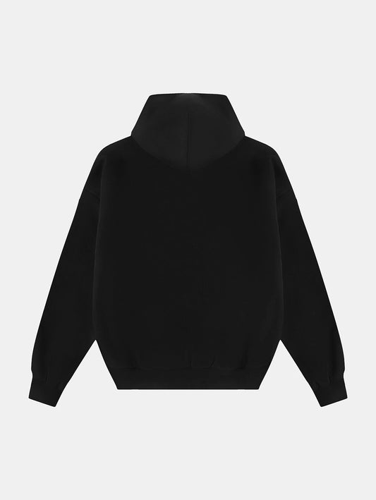 1000 GSM DOUBLE-LAYER 'BLACK' HOODIE