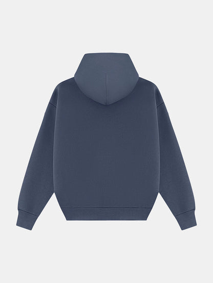 630 GSM BXOY CROPPED FIT 'GRAY BULE' HOODIE