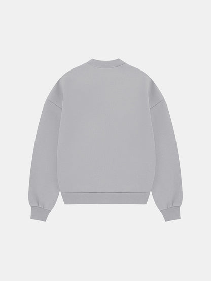 630 GSM BOXY CROPPED FIT 'ARCTIC GRAY' CREWNECK
