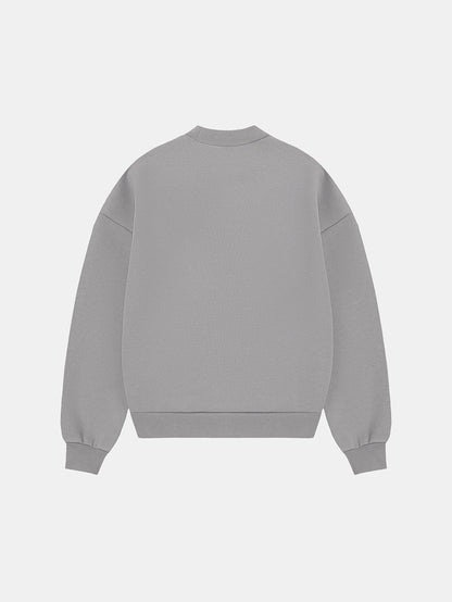 630 GSM BOXY CROPPED FIT 'SMOKE' CREWNECK