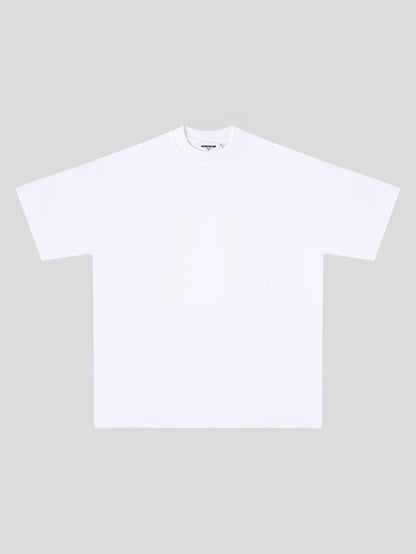250 GSM LOOSE FIT WHITE' T-SHIRT