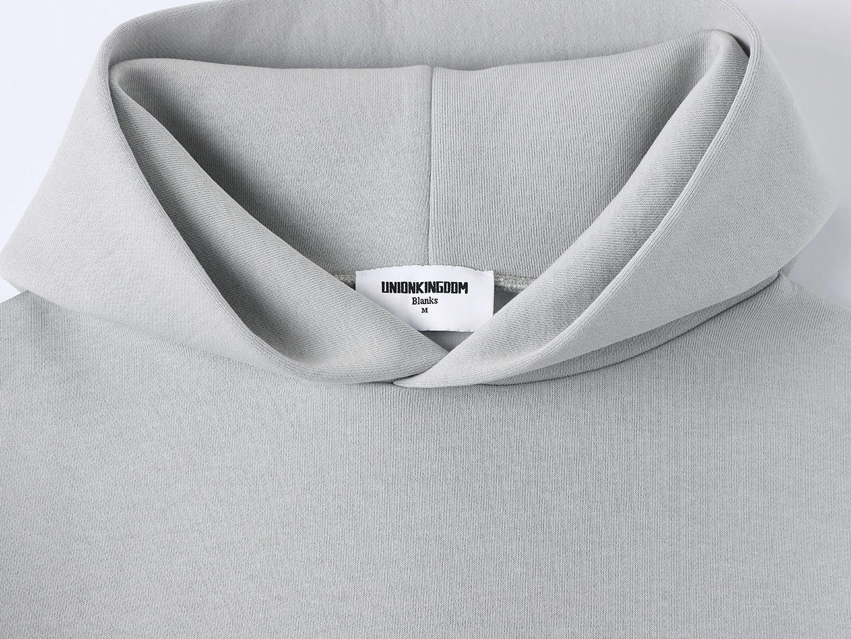 630 GSM BOXY CROPPED FIT 'ARCTIC GRAY' HOODIE