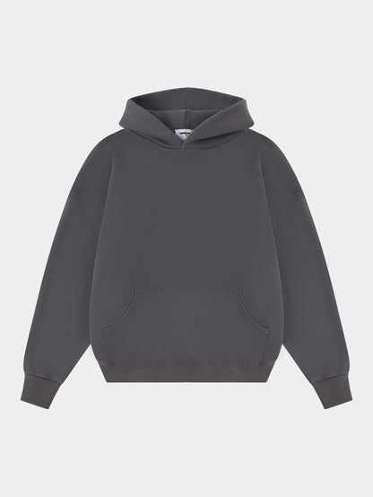 450gsm CROPPED FIT ‘STEEL GRAY' HOODIE