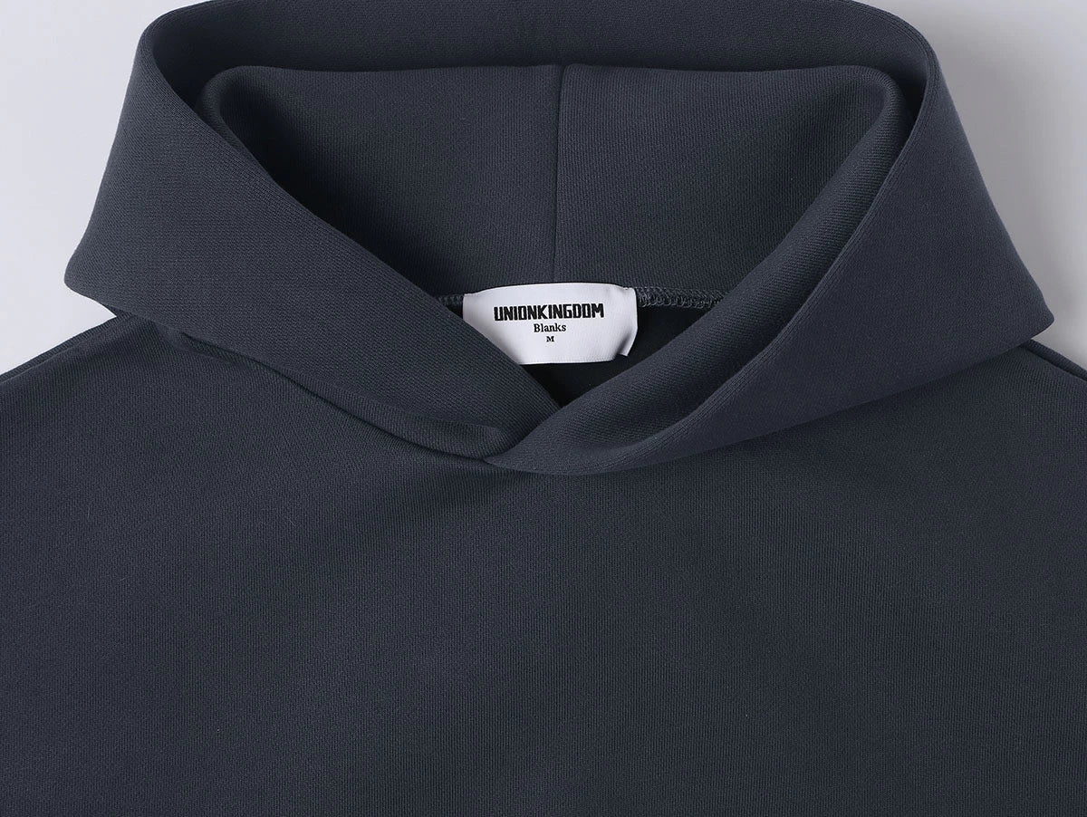 630 GSM BOXY CROPPED FIT 'STONE COAL' HOODIE