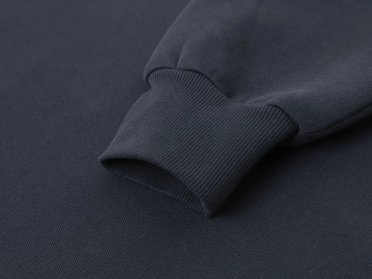 630 GSM BOXY CROPPED FIT 'STONE COAL' CREWNECK