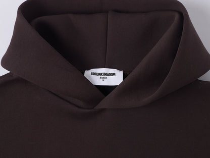 630 GSM BOXY CROPPED FIT 'COFFEE' HOODIE