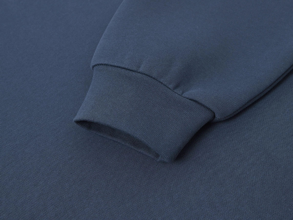 630 GSM BOXY CROPPED FIT 'GRAY BLUE' CREWNECK