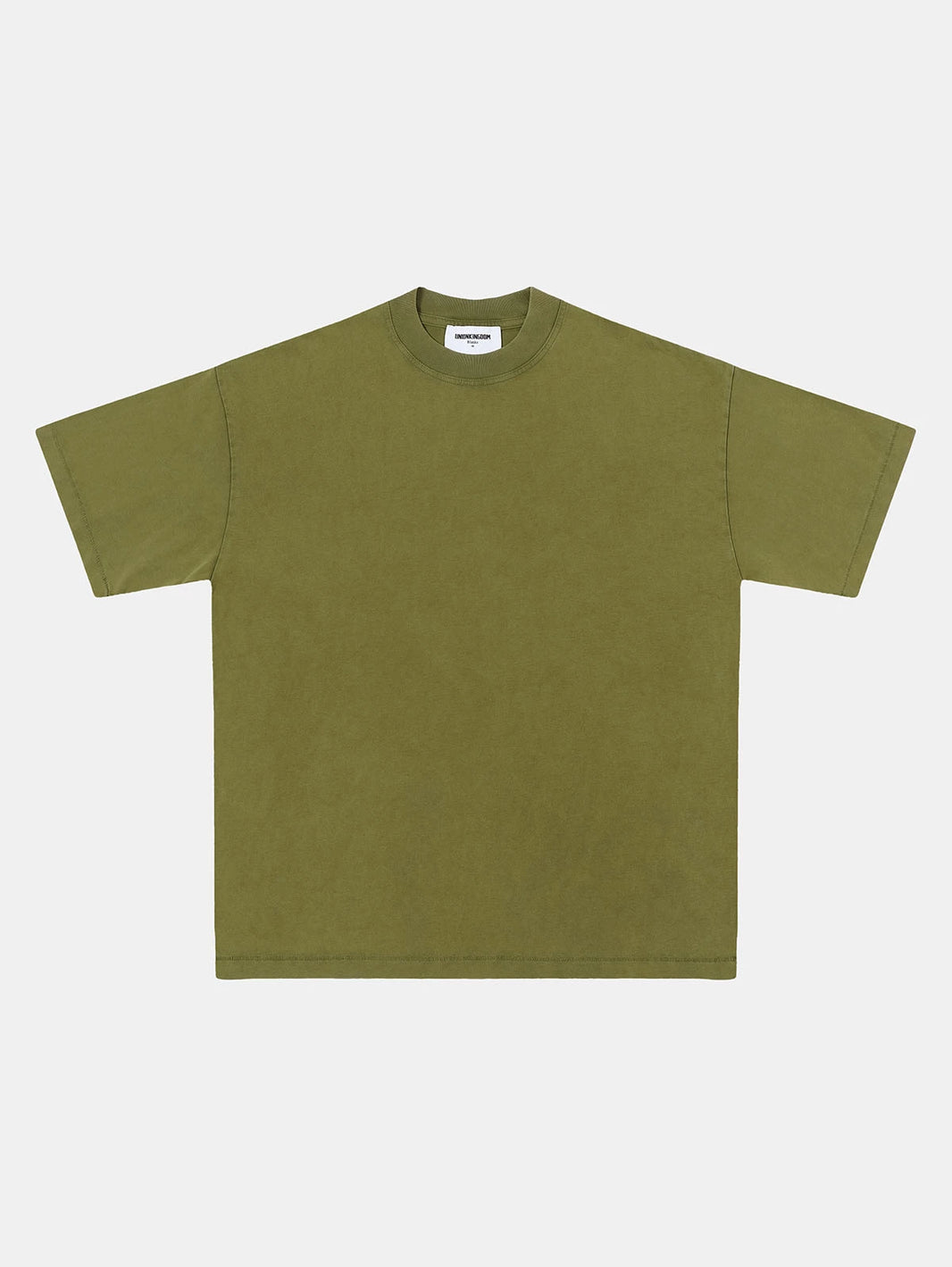 250 GSM LOOSE FIT 'WASHED MOSS GREEN' T-SHIRT