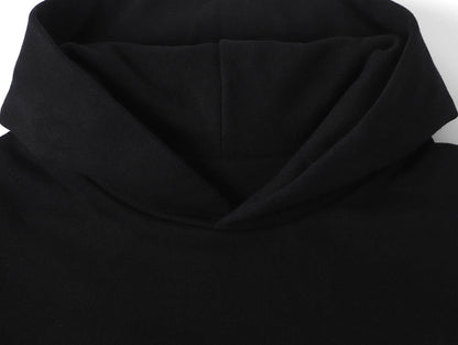 1000 GSM DOUBLE-LAYER 'BLACK' HOODIE