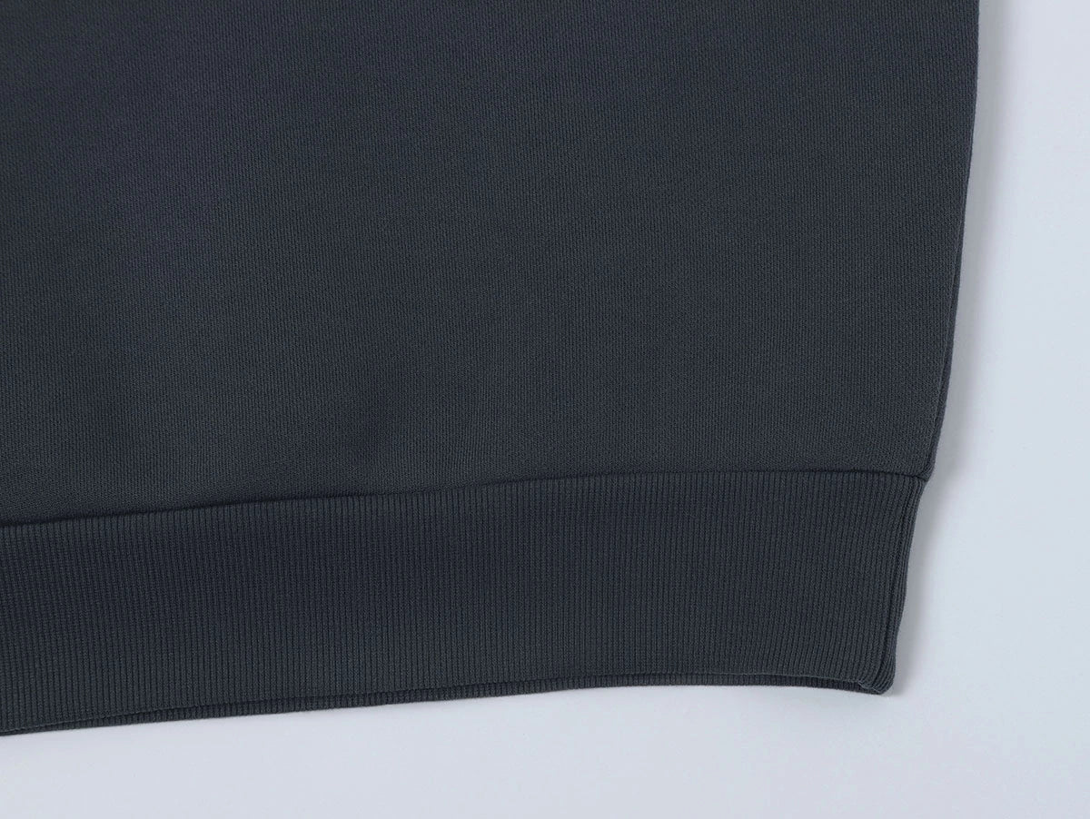 630 GSM BOXY CROPPED FIT 'STONE COAL' CREWNECK