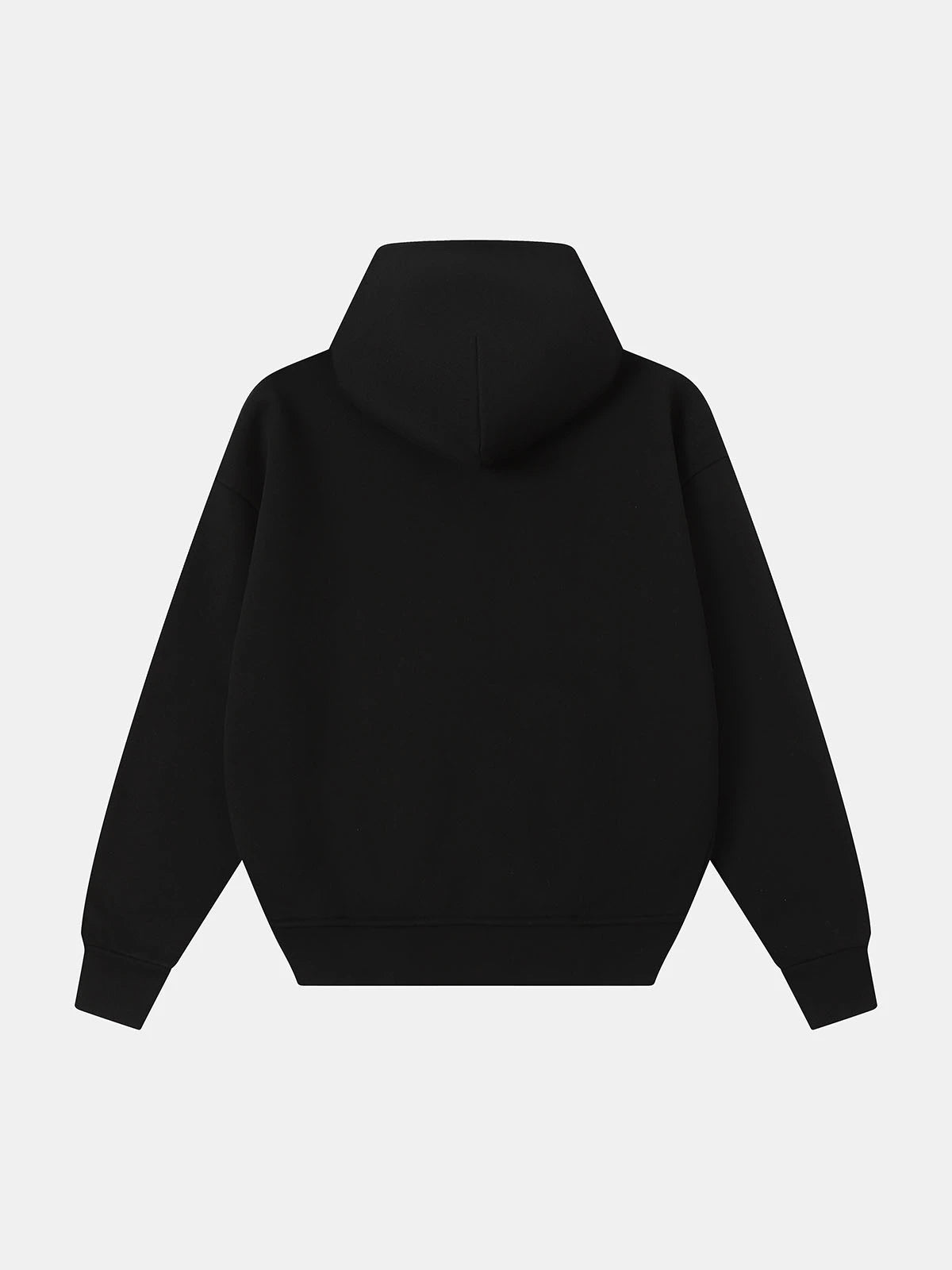 520 GSM BOXY CROPPED FIT 'BLACK' ZIP-UP HOODIE