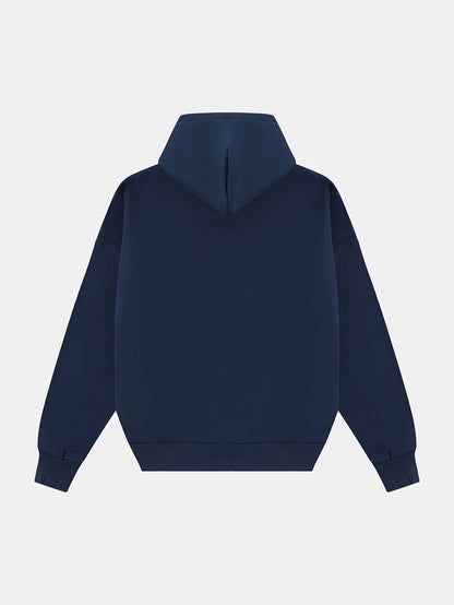 500 GSM  BOXY CROPPED 'DENIM BLUE' HOODIE